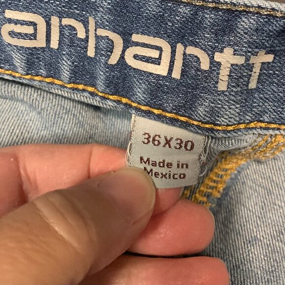 Carhartt Men's Rugged Flex Relaxed Fit Jeans Size 36 x 30 Blue Faded Worn In - Picture 10 of 10